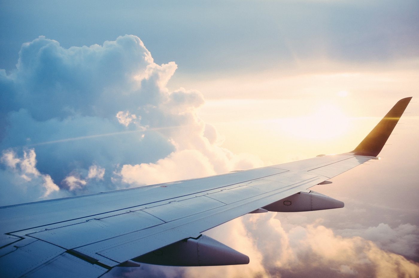 Above the clouds on a festival-season flight